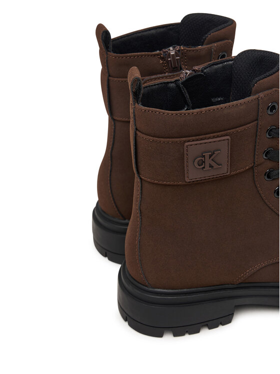 Calvin Klein Calvin Klein Pohodni čevlji Lace-Up Bootie V3A5-83421-0315 Temno rjava