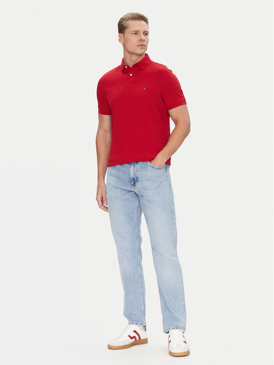 Tommy Hilfiger Tommy Hilfiger Polo marškinėliai 1985 MW0MW17770 Raudona Regular Fit