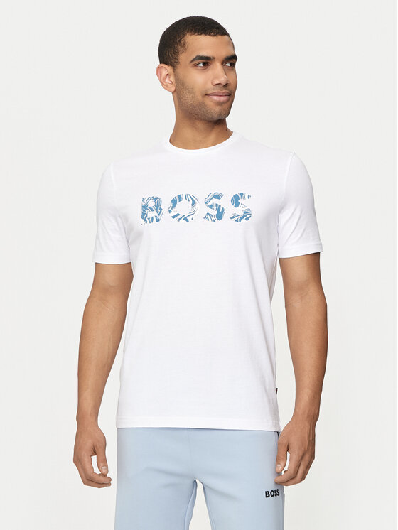 Boss Majica Te_Bossocean 50515997 Bela Regular Fit