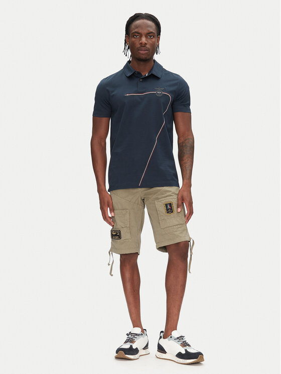 Aeronautica Militare Aeronautica Militare Polo marškinėliai 251PO1862J682 Tamsiai mėlyna Regular Fit