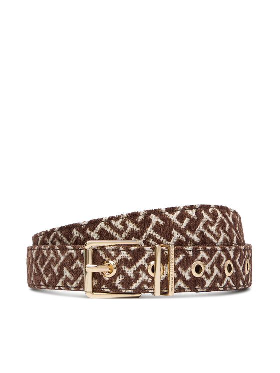 Tommy Hilfiger Tommy Hilfiger Gürtel Th Square 2.5 Jacquard AW0AW19141 Braun
