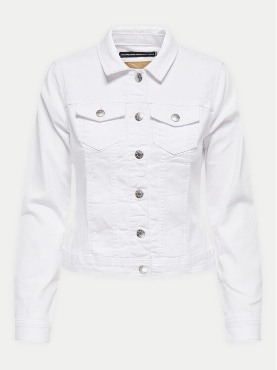 ONLY ONLY Jeansjacke Woder 15243147 Weiß Regular Fit
