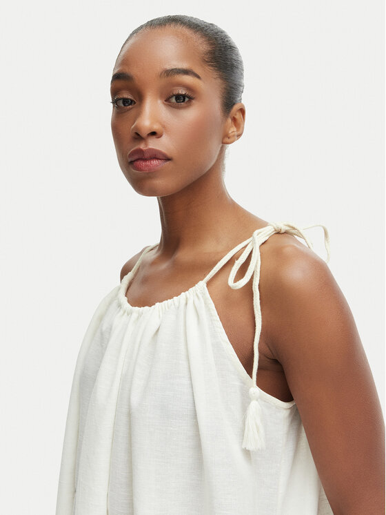 Iconique Iconique Sommerkleid Ava IC26-017 Écru Relaxed Fit