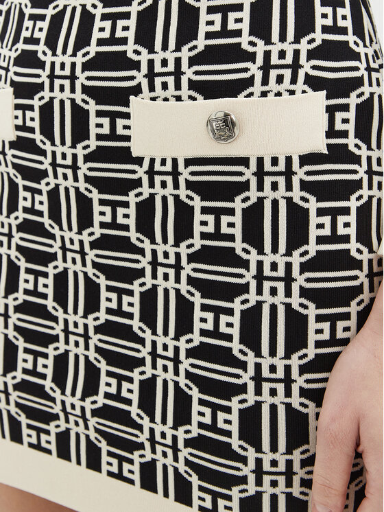 Elisabetta Franchi Elisabetta Franchi Spódnica mini GK-04B-47E2-V260 Czarny Slim Fit