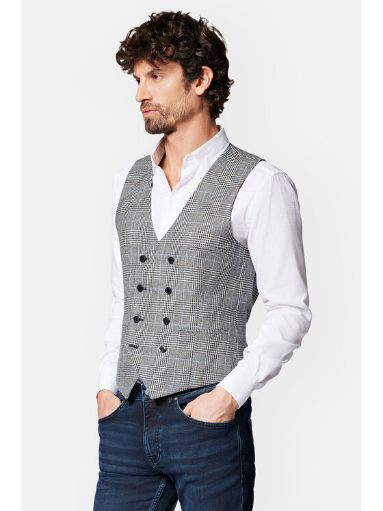 Lancerto Lancerto Kamizelka Duncan KA099222000003 Szary Slim Fit