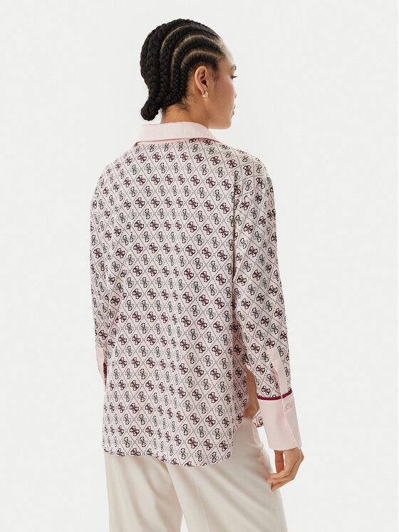 Guess Guess Srajca W4YH47 WF1T2 Roza Regular Fit