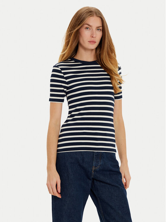 Tommy Hilfiger Tommy Hilfiger Blúz WW0WW43918 Sötétkék Slim Fit