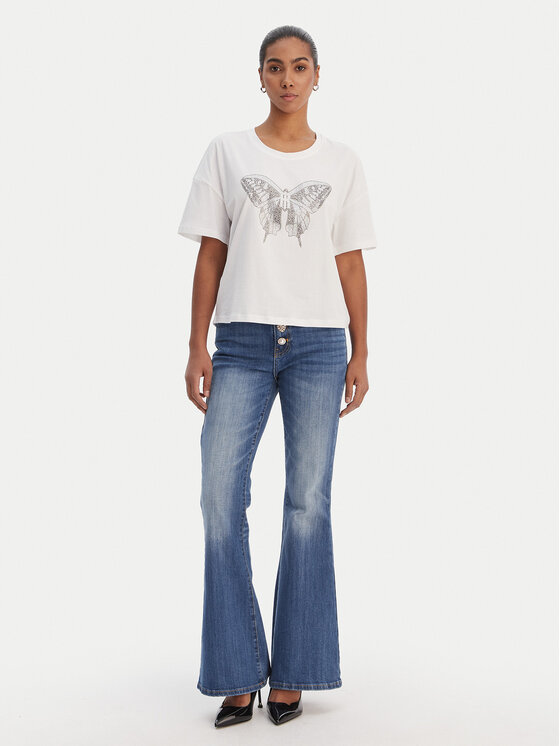 Fracomina Fracomina Traperice FR26SVA012D40102 Plava Bootcut Fit