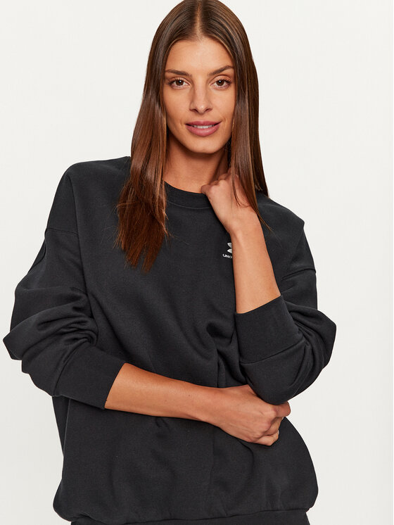 Under Armour Under Armour Majica dugih rukava Essential Flc Os Crew 1379475 Crna Loose Fit