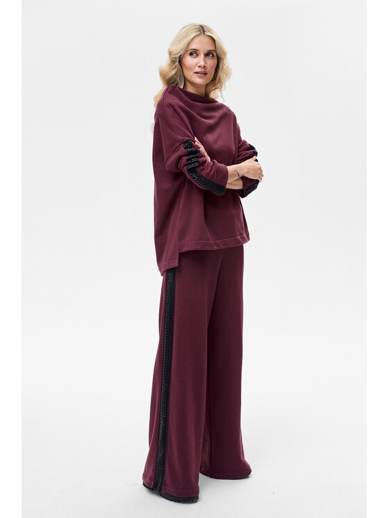 blue shadow blue shadow Bluza Disa Bordowy Regular Fit