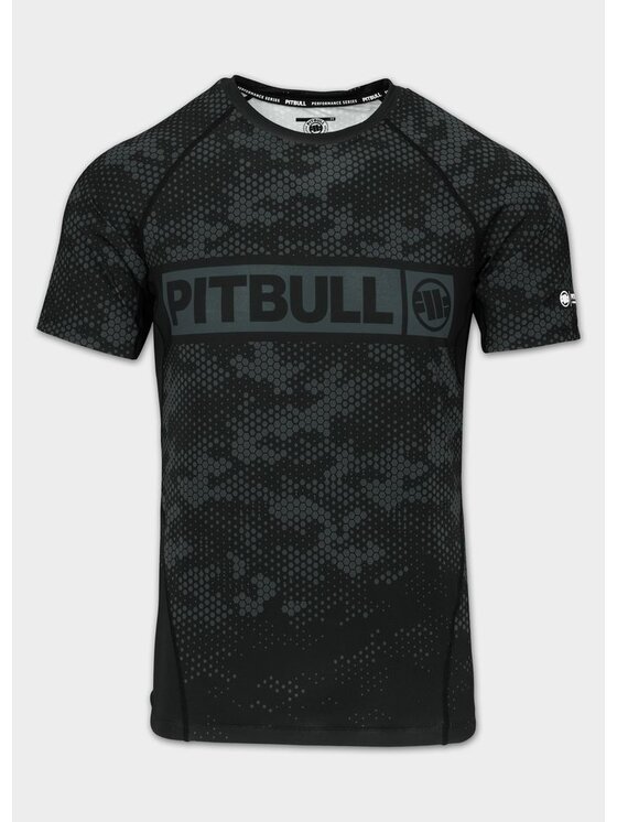 PITBULL PITBULL Koszulka techniczna HEX CAMO HILLTOP Zielony Regular Fit