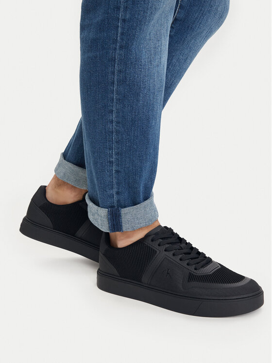 Calvin Klein Superge Classic Cups Laceup Knit HM0HM02130 Črna