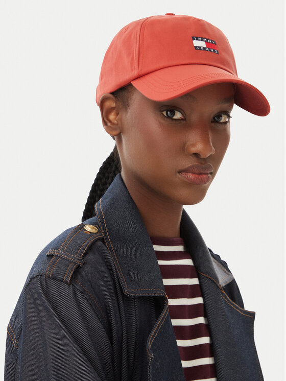 Tommy Jeans Tommy Jeans Kapa s šiltom Tjw Heritage Core 5 Panel Cap AW0AW16991 Koral