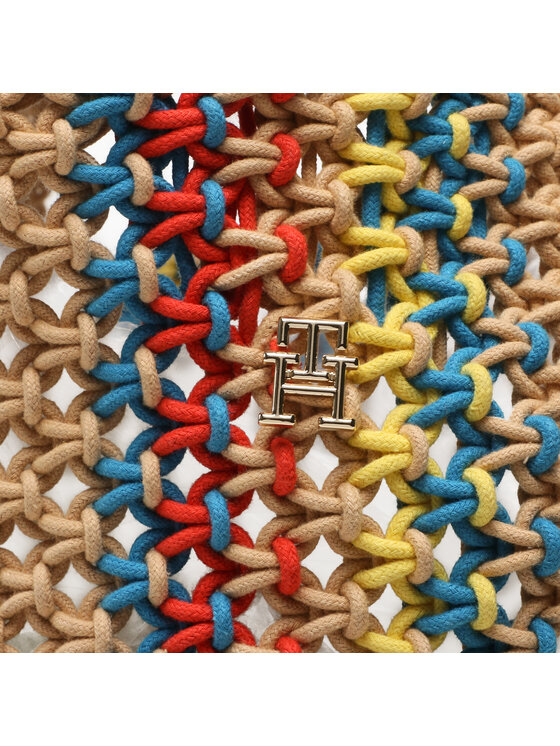 Tommy Hilfiger Tommy Hilfiger Käekott Th Travel Makrame Tote AW0AW14820 Pruun