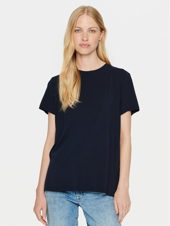 Saint Tropez Saint Tropez T-Shirt 30511755 Dunkelblau Regular Fit