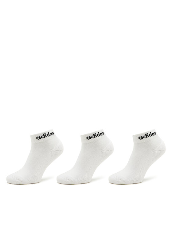 adidas adidas Șosete scurte Linear Ankle Socks Cushioned Socks 3 Pairs HT3457 Alb