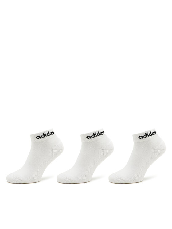 Șosete Medii Unisex adidas Linear Ankle Socks Cushioned Socks 3 Pairs HT3457 Alb