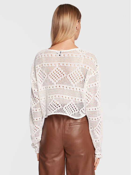 Gina Tricot Gina Tricot Pullover Hedda 18423 Weiß Relaxed Fit