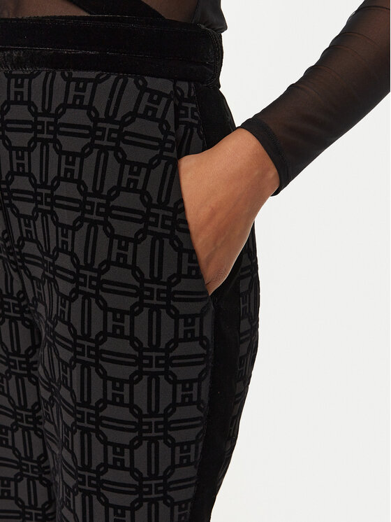 Elisabetta Franchi Elisabetta Franchi Riidest püksid PA-051-47E2-V430 Must Regular Fit