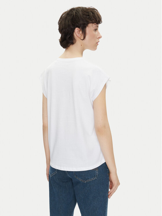 Pepe Jeans Pepe Jeans T-Shirt Blooma PL506030 Bílá Regular Fit