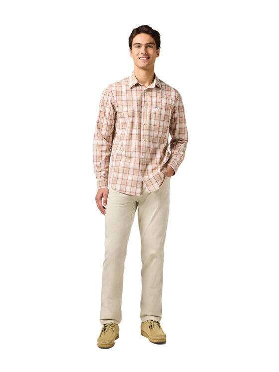 Wrangler Wrangler Koszula 112362768 Beżowy Regular Fit