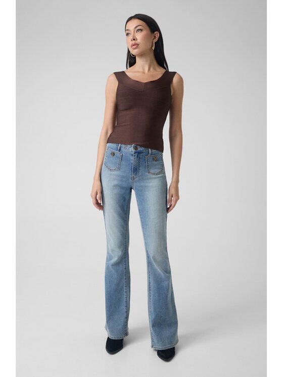 Guess Guess Sweter 184025 Brązowy