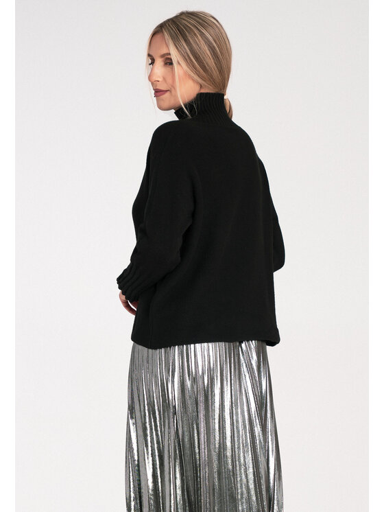 FIGL FIGL Sveter M1101 Čierna Loose Fit