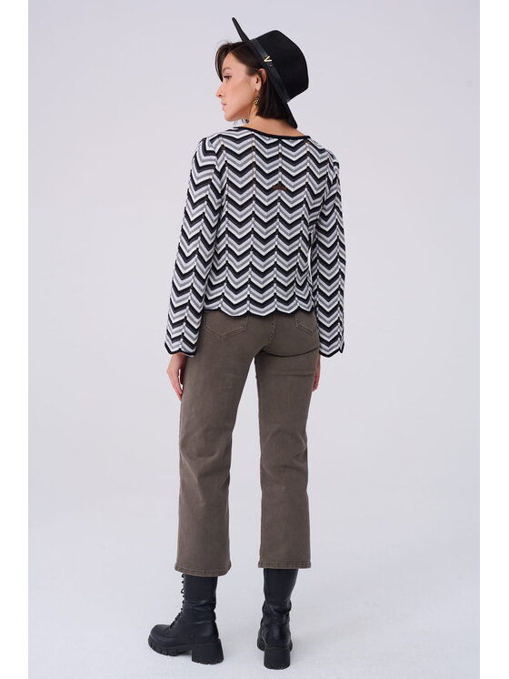 blue shadow blue shadow Sweter Madritt BS Szary Standard Fit