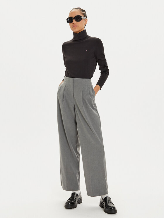Tommy Hilfiger Tommy Hilfiger Dolčevita WW0WW43211 Crna Regular Fit