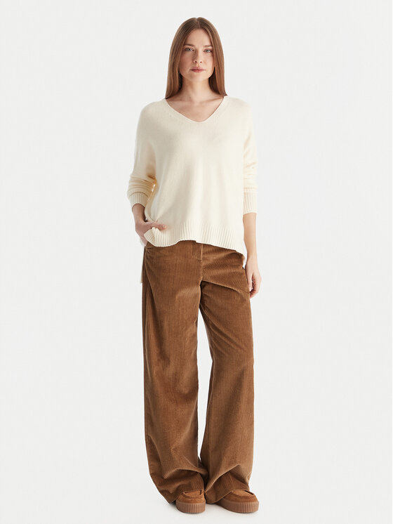 Kontatto Kontatto Sweter 3M0842C Écru Relaxed Fit