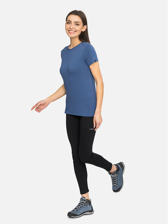 Viking Viking T-Shirt Lenta Bamboo Light Lady Granatowy Regular Fit
