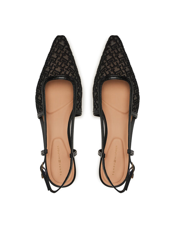 Tommy Hilfiger Tommy Hilfiger Szandál Mono Squared Toe Kitten Slingb FW0FW08746 Fekete