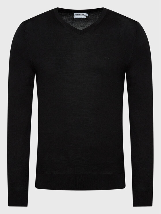 Calvin Klein Calvin Klein Sweter Superior K10K110423 Czarny Regular Fit