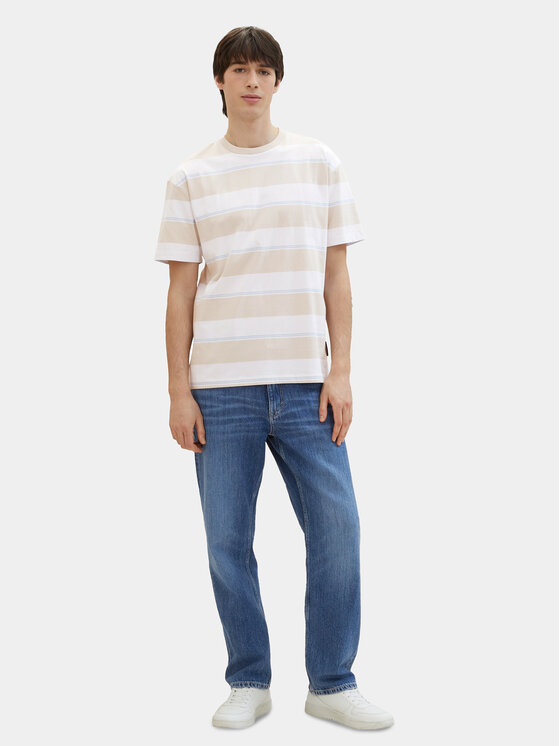 Tom Tailor Denim Tom Tailor Denim T-shirt 1040844 Bež Relaxed Fit