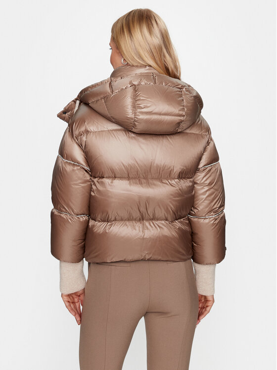 Peserico Peserico Pehelykabát S24472 Barna Regular Fit