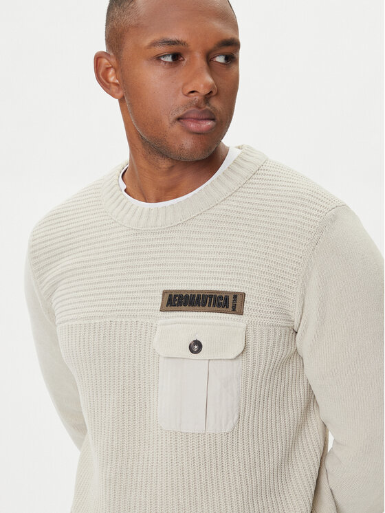 Aeronautica Militare Aeronautica Militare Pullover 252MA1573UL00539 Beige Regular Fit
