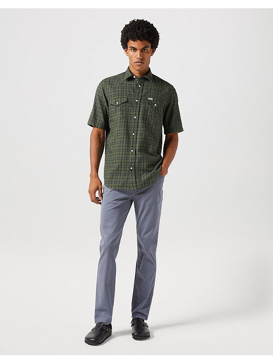 Wrangler Wrangler Spodnie materiałowe LARSTON Szary Slim Fit