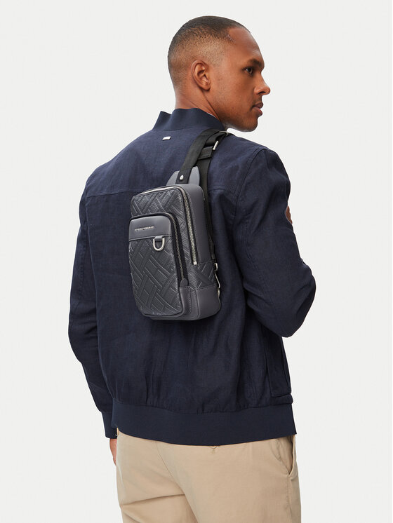 Tommy Hilfiger Geantă crossover Th Flag Slingpack AM0AM14430 Gri