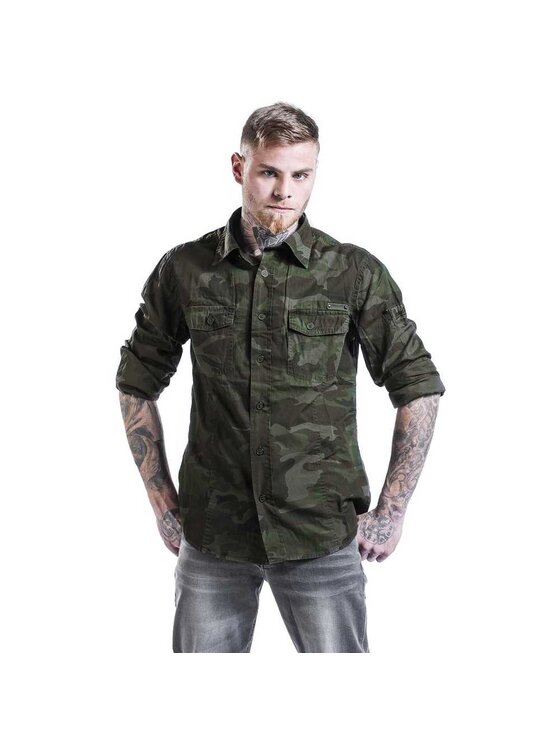 Brandit Brandit Koszula 4005.10.L Brązowy Regular Fit