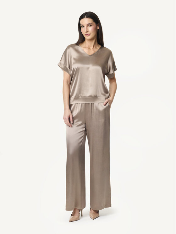 KMX KMX Bluzka 504500005 Brązowy Straight Fit