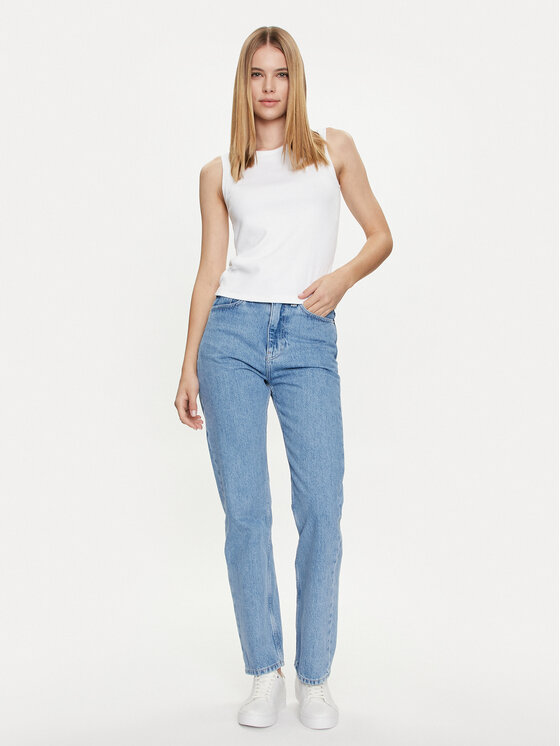 Gap Gap Top 540735-04 Biały Slim Fit