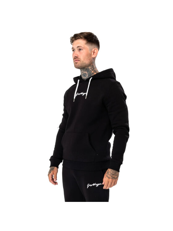 HYPE HYPE Bluza Justhype Scribble Logo Hoodie Czarny Regular Fit