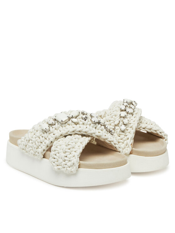 Inuikii Inuikii Natikače Woven Stones Platform 70103-106 1100 Écru