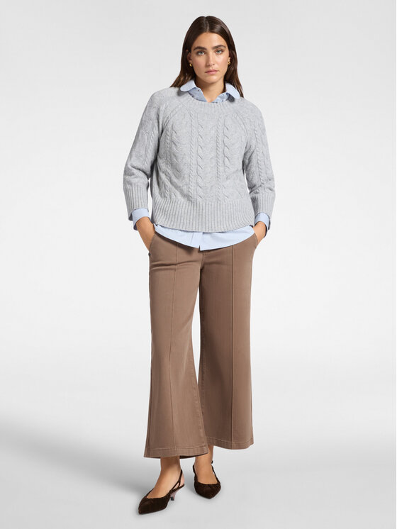 Elena Mirò Elena Mirò Pantaloni di tessuto P153P000344N022 Marrone Cropp Fit