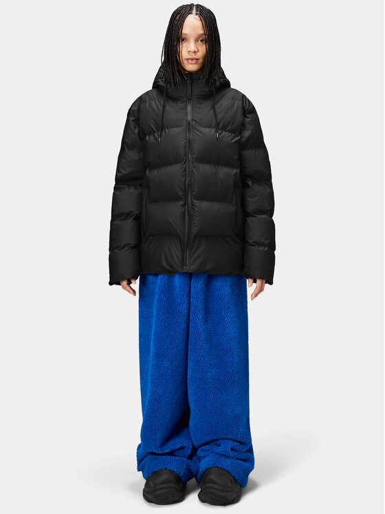 Rains Rains Télikabát 15120 Fekete Regular Fit
