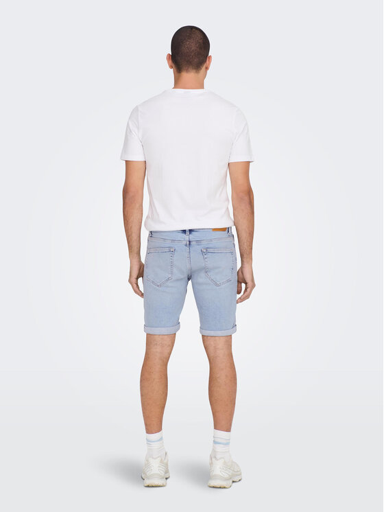 Only & Sons Only & Sons Pantaloncini di jeans 22025189 Blu Regular Fit