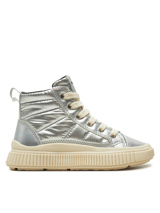 Geox Sneakersy J Laquinny Girl J46M3C 0LVNF C1007 M Strieborná