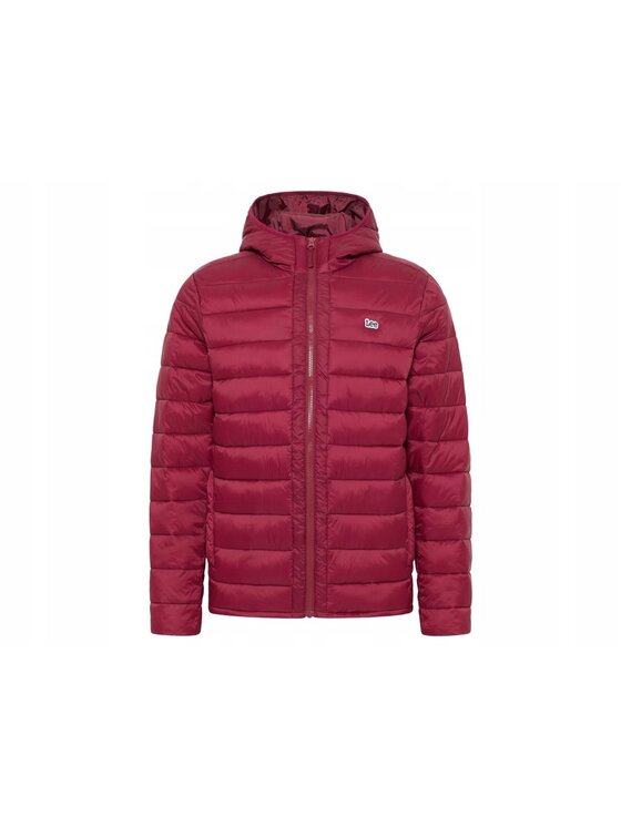 Lee Lee Kurtka puchowa LIGHT PUFFER JACKET 112321559 L87HSZA84 Bordowy Regular Fit