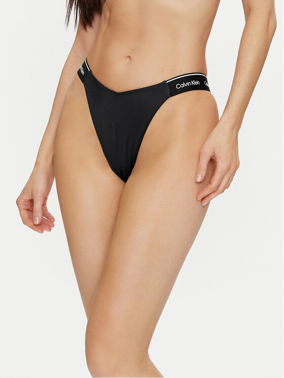 Calvin Klein Swimwear Spodnji del bikini KW0KW02430 Črna