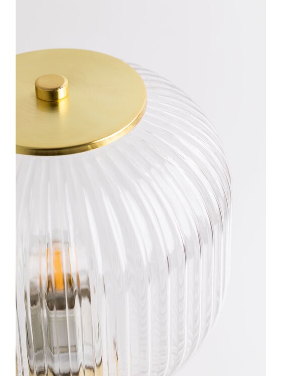 MIAhome MIAhome Lampa podłogowa złoto szkło Erlin Złoty